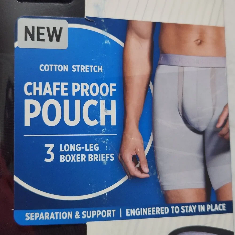 Jockey Long leg boxer briefs Size Large 3pcs!!  Cotton Long Leg Boxers.  New